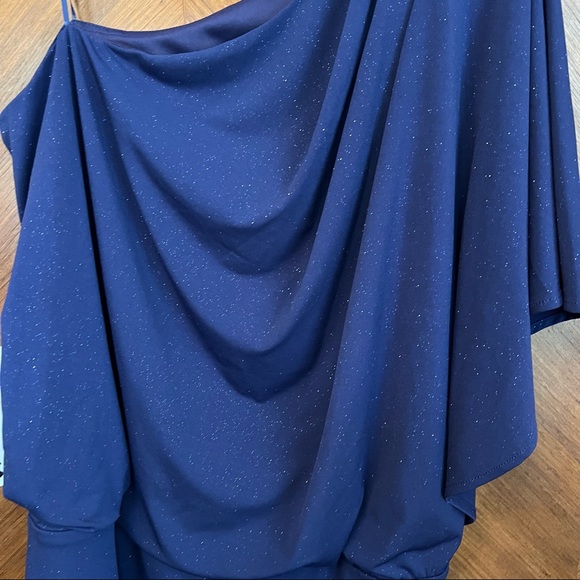 /JS Boutique/ Royal Blue One Shoulder Sparkly Dress (Large US 12) - Picture 2 of 10